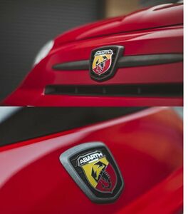 アバルト純正 コンペティツィオーネ/ビポスト限定 フロントグリル＆リアエンブレム ABARTH 500 595 695 Competizione Biposto フィアット