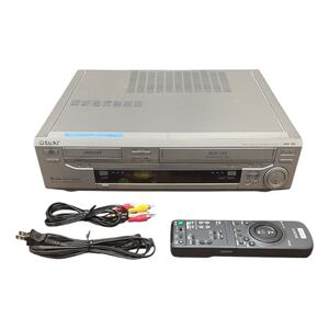 【美品/純正リモコン付き】 SONY Hi8 VHS ビデオデッキ ソニー ビデオカセットレコーダー Wデッキ WV-BW3 WV-H4の兄弟機 WV-H6