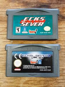 希少 GBA ECKS VS SEVER 1&2 海外版 FPS 起動確認済 エクスvsセーバー バリスティク ゲームボーイアドバンス シューティング 射撃