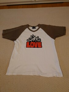 古着 ヴィンテージ 半袖Tシャツヒステリックグラマー似LOVE プリントdetour 白ラグラン