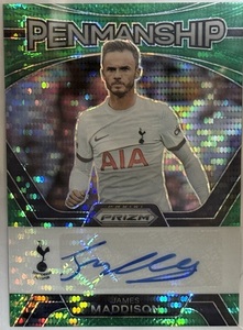 2023-24 PANINI PRIZM PREMIER LEAGUE JAMES MADDISON TOTTENHAM Green Pulsar 直筆サイン トッテナム ジェームズ・マディソン