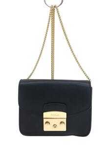 FURLA◆チェーンミニショルダーバッグ/BLK/G6400/メトロポリス