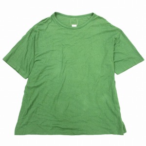 23SS ビズビム visvim BROADER TEE S/S (C/WS) コットン カシミヤ Tシャツ 半袖 クルーネック 5/XXL 緑 0123105010025 メンズ