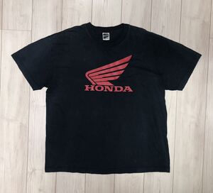 FOX x HONDA WING Vintage Tee 2XL XXL フォックス x ホンダ ビンテージ ヴィンテージ Tシャツ ブラック 黒 赤 ウィング ウイングマーク