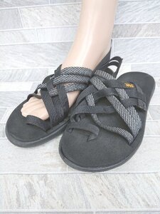 ◇ ⊂ Teva テバ サンダル サイズ24.0 ブラック レディース P