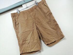 kkyj2427 ■ ユニクロ ■ ハーフパンツ ショートパンツ ボトムス ダークベージュ コットン L