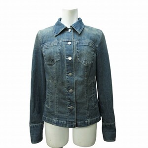 カルバンクラインジーンズ Calvin Klein Jeans デニムジャケット Gジャン 無地 ストレッチ コットン 青 ブルー S 0513 ☆AA★ レディース