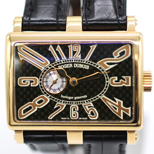 【ロジェデュブイ】 腕時計　トゥーマッチ　T31 98 5　PG×革ベルト　カーボン文字盤　手巻き　中古品