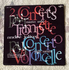 LP-Aug / 仏・ERATO / M.Andre (trompette) A.Navarra (cello) A.Jolivet (direction) / JOLIVET_2 Concerto pour Trompette etc 