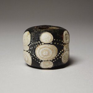 花◆蒐集家コレクション品 古代中国美術 紀元前5～紀元前3世紀 戦国時代 戦国玉 重層貼眼玉 多眼貼付筒型玉 とんぼ玉 出土品 19