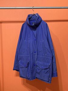 古着 90年代 90s NAUTICA ノーティカ セーリング ジャケット ハイネック フルジップ コットン ブルー パープル メンズ M XL 大きいサイズ