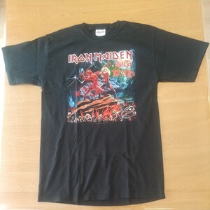 アイアン・メイデン 【正規品】 IRON MAIDEN ロックTシャツ① Mサイズ 黒 USED 3～4回着用 Run To The Hills コピーライト[2004]