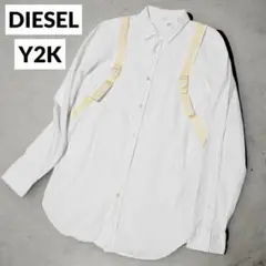 ★激レア★DIESEL★Y2K グランジ★パラシュートシャツ★マクブリング★白★