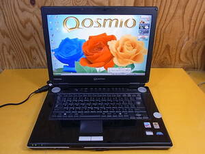 □X/753☆東芝 TOSHIBA☆15.4型ノートパソコン☆dynabook Qosmio F20/490LS☆WinXP☆Pentium M 1.73GHz☆メモリ504MB☆HDD 69.68GB☆動作OK