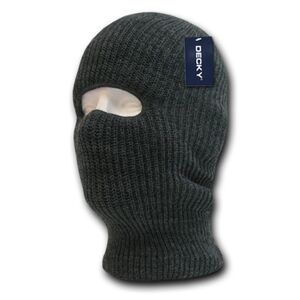 USA正規品 Decky ディッキー 1Hole タクティカル ニット フェイスマスク Balaclava バラクラバ 目出し帽 チャコールグレー ミリタリー