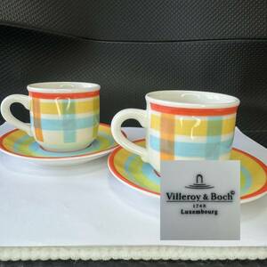 Villeroy＆Boch ビレロイ ＆ ボッホ　カップ ＆ ソーサ　1748 LUXEMBOURG２客 セット