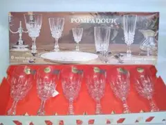 【未使用】 POMPADOUR glasses クリスタルワイングラス 6客