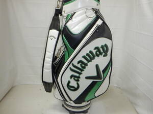 Callaway★キャロウェイ★9.0型★中古★フードなし★スタッフ(WH×BK×GR)ゴルフ キャディバック