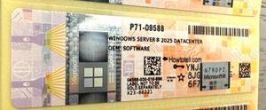 Windows Server 2025 Datacenter プロダクトキー