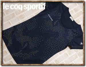 美品！！☆le coq sportif　ルコック　プリント入りカットソー　紺☆