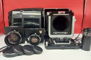 ■ WISTA 45 大判カメラ 蛇腹 FUJINON・W 5.6/135 5.6/210 レンズ シャッターOK 付属品 ウィスタ
