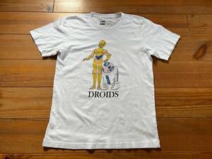 中古 スターウォーズ 高橋盾 ユニクロ Tシャツ Mサイズ コラボ R2D2 C-3PO 白 映画 STARWARS UNDERCOVER デザイナーJONIO