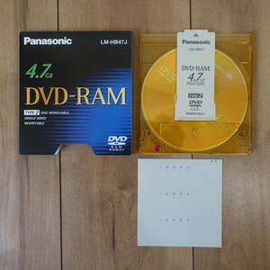 DVD-RAM Panasonic LM-HB47J 4.7GB SINGLE SIDED TYPE 2 カートリッジタイプ