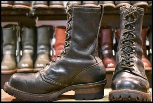 【7.5E 良品 01年】WESCO ウエスコ カスタムジョブマスター 黒 ブラック ビブラム100シングル 9インチハイト 編み上げ ブーツ HOPESMORE