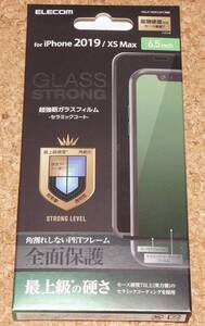 ★新品★ELECOM iPhone11 Pro Max/XS Max 液晶保護ガラス 3D 超強靭 セラミックコート PETフレーム ブラック