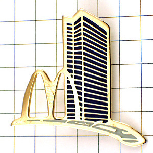 ピンバッジ・マクドナルドＭモンパルナスタワー塔 MC-DONALDS MONTPARNASSE-TOWER TGV PARIS FRANCE◆フランス限定ピンズ