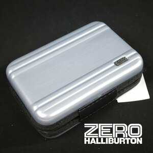 新品1円～★ZERO HALLIBURTON ゼロハリバートン アメニティケース ポーチ シルバーヘアライン ポリカーボネート 正規店本物 ◆3592◆