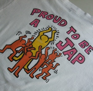 VINTAGE 当時物 80s キースヘリング Keith Haring Tシャツ 中古品 1987 U.S.C JAPAN CLUB ビンテージ 入手困難 