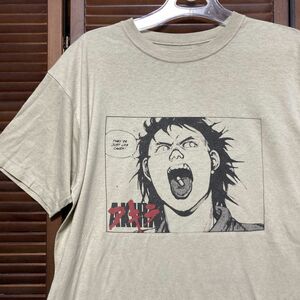 1スタ 再落無し AHRQ ベージュ アニメ Tシャツ アキラ AKIRA 漫画 コミック キャラ 90s 00s ビンテージ アメリカ 古着 卸