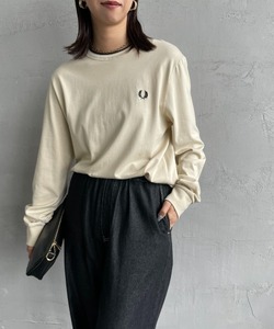 「FRED PERRY」 長袖カットソー M オートミール レディース