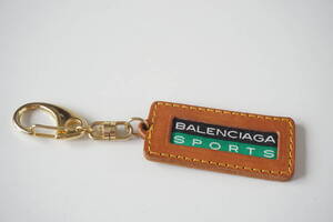 1円◆BALENCIAGA/バレンシアガ*キーホルダー/チャーム/キーリング*レザー/革*ゴールド