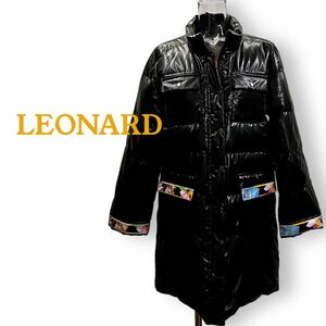 レオナール★高級感溢れる綺麗な光沢 ダウンコート★サイズ４２・Ｌ★LEONARD