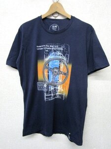 V0605：イタリア製 ORIGINAL RACE CULT&PASSION 半袖Tシャツ/紺/TG.L プリントT カットソー プリントT レーシング 車 自動車：35