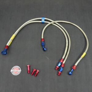 スズキ GSX-R750 GR71G 油冷 アールズ EARL’S メッシュ ブレーキホース 前後set【060】 GSXR750-D-041