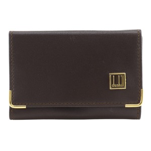 Dunhill ダンヒル コインケース付き キーケース カーフ 茶 メンズ【W181024955】中古