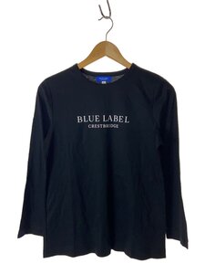 BLUE LABEL CRESTBRIDGE◆カットソー/38/コットン/BLK/無地/55P10-470-09