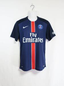 パリ・サンジェルマン PSG 15-16 ホーム ユニフォーム M ナイキ NIKE フランス Paris Saint-Germain サッカー シャツ