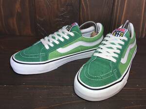 ★VANS バンズ US企画 SK8 Lo スケート Ultra Cush 緑×白 24.0cm 美品 Used検 ローカットスリッポン オールドスクール ハーフキャブ