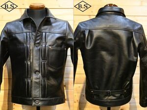 限定 別注 ワイツーレザー Y’2 LEATHER レザー ジャケット EB-140-T ワイルド エコホース 大戦モデル Gジャン BLACK