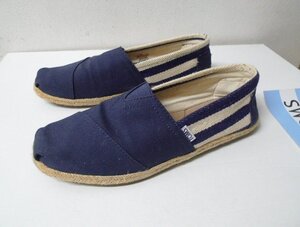 ◆TOMS classics トムズ 箱完備 エスパドリーユ シューズ スリッポン　スニーカー ネイビー サイズ9 27cm