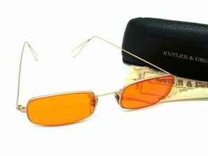 ■美品■ CUTLER AND GROSS カトラー アンド グロス ヴィンテージ サングラス メガネ 眼鏡 ゴールド系 DA6608