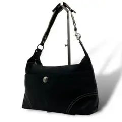 Coach One Shoulder Bag Hobo Rogo Black