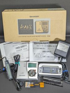 5-309-60　SHARP シャープ MD-DR77 ポータブルMDプレーヤー Portable MD Player WALKMAN ウォークマン　元箱　動作品