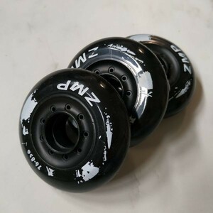 【2個～18個】タイヤ黒76mm インラインスケート用 硬度85A ZMPウィール ホイール ブラック