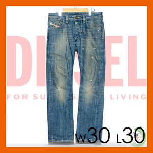 ディーゼル/DIESEL　LARKEE WASH008B4 デニムパンツ W30 L30 ジーンズ ウォッシュ ダメージ インディゴブルー