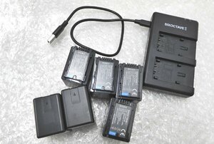 ■◆ SIXOCTAVE Panasonic VW-VBT380 互換　バッテリー　6個　＆　充電器　動作品　ビデオカメラ用